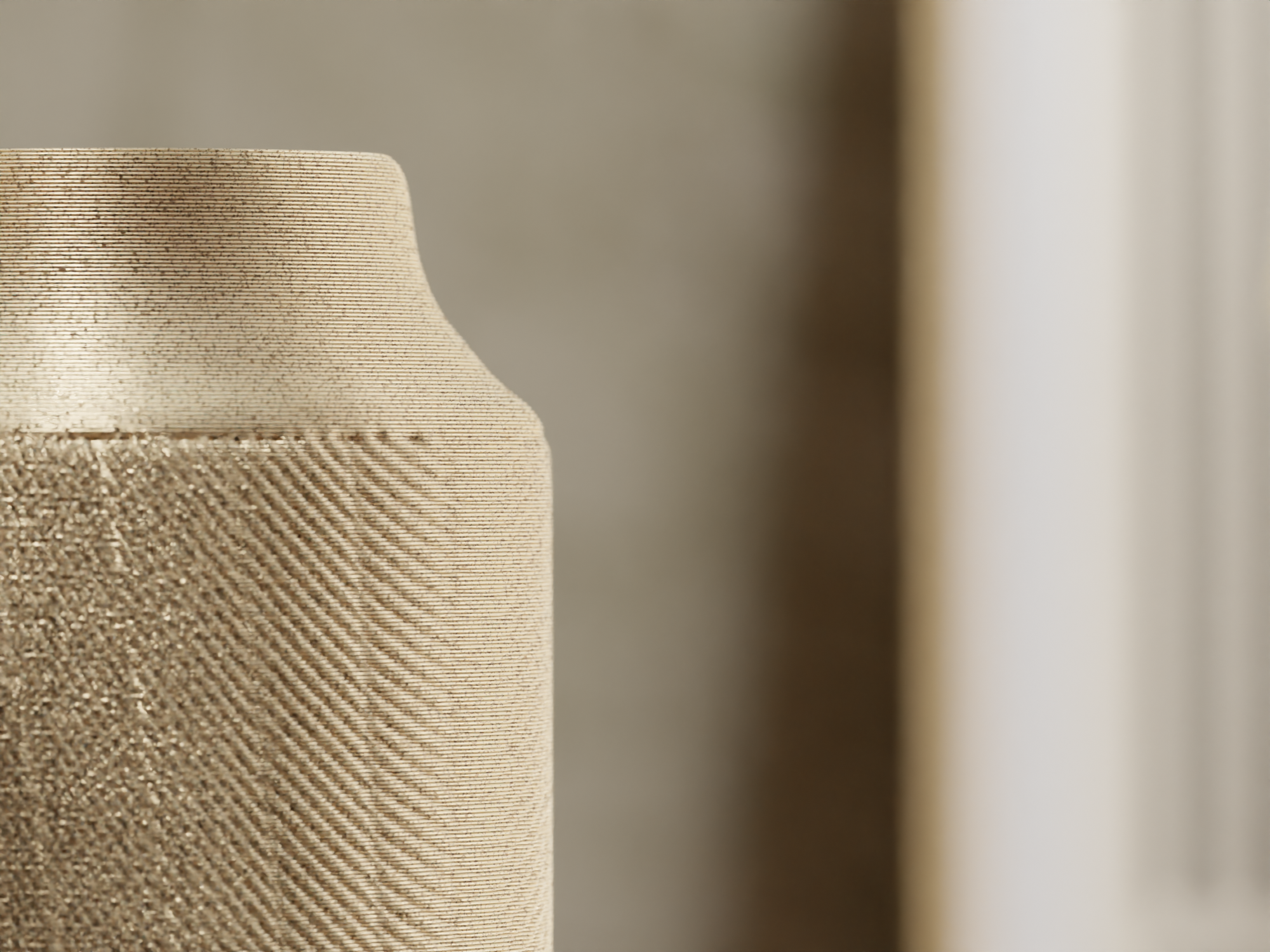SORA – Designer Vase mit geriffelter Reliefstruktur