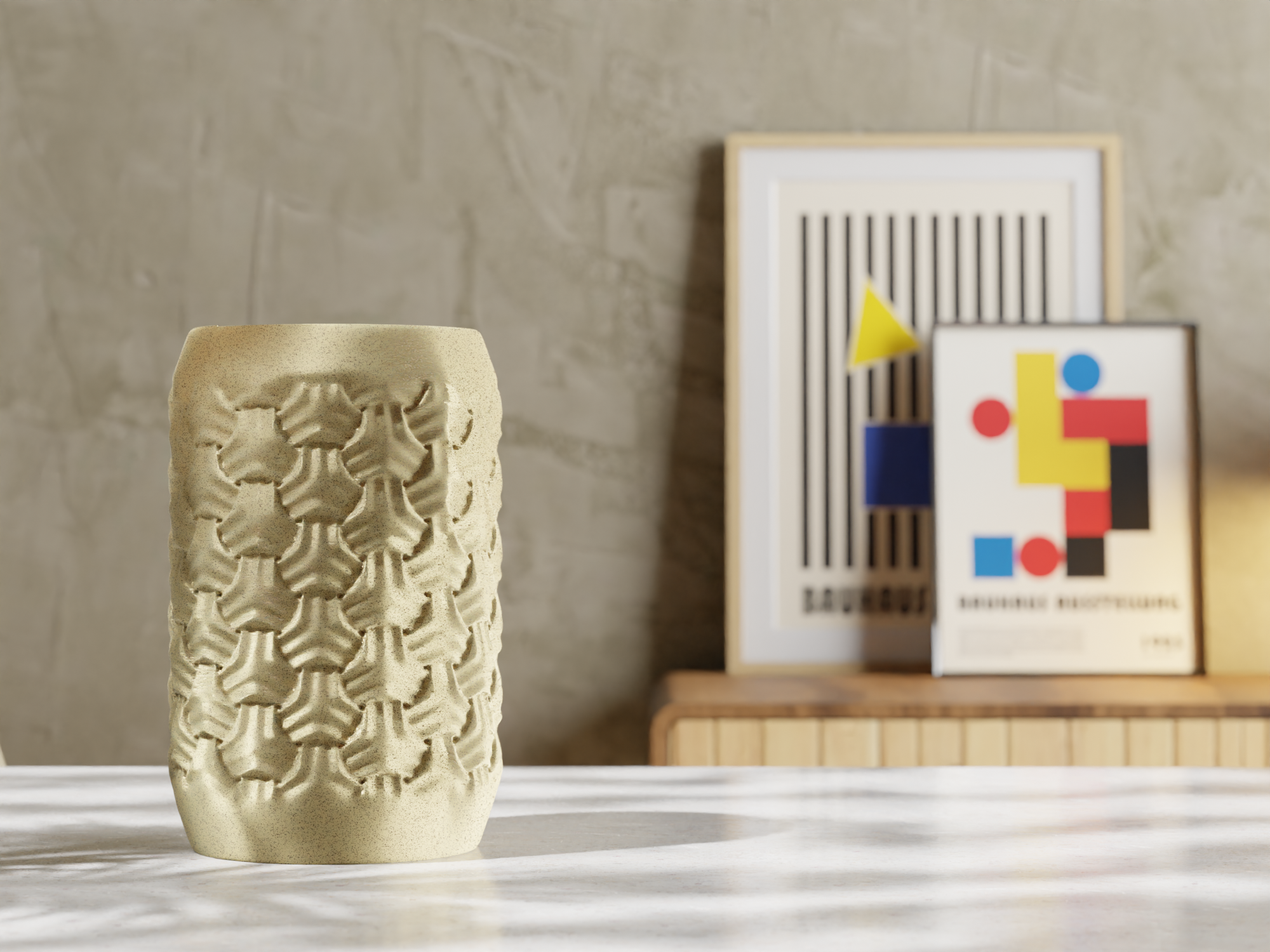 MIRA – Designer Vase mit Reliefstruktur