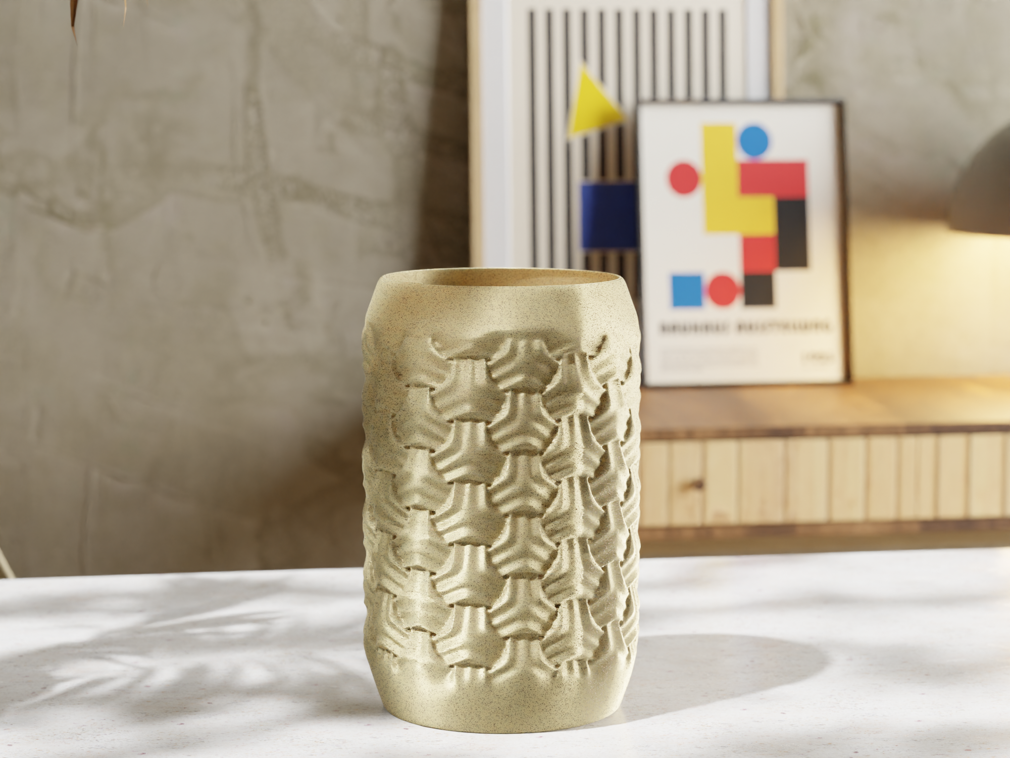 MIRA – Designer Vase mit Reliefstruktur
