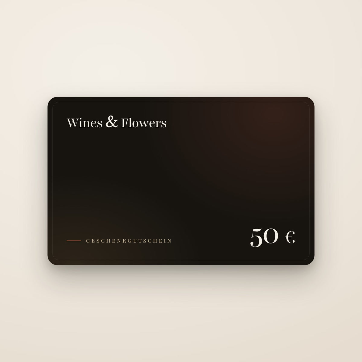 Geschenkgutschein von Wines & Flowers über 50 €